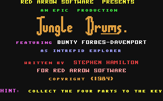 Jungle Drums Title Screen